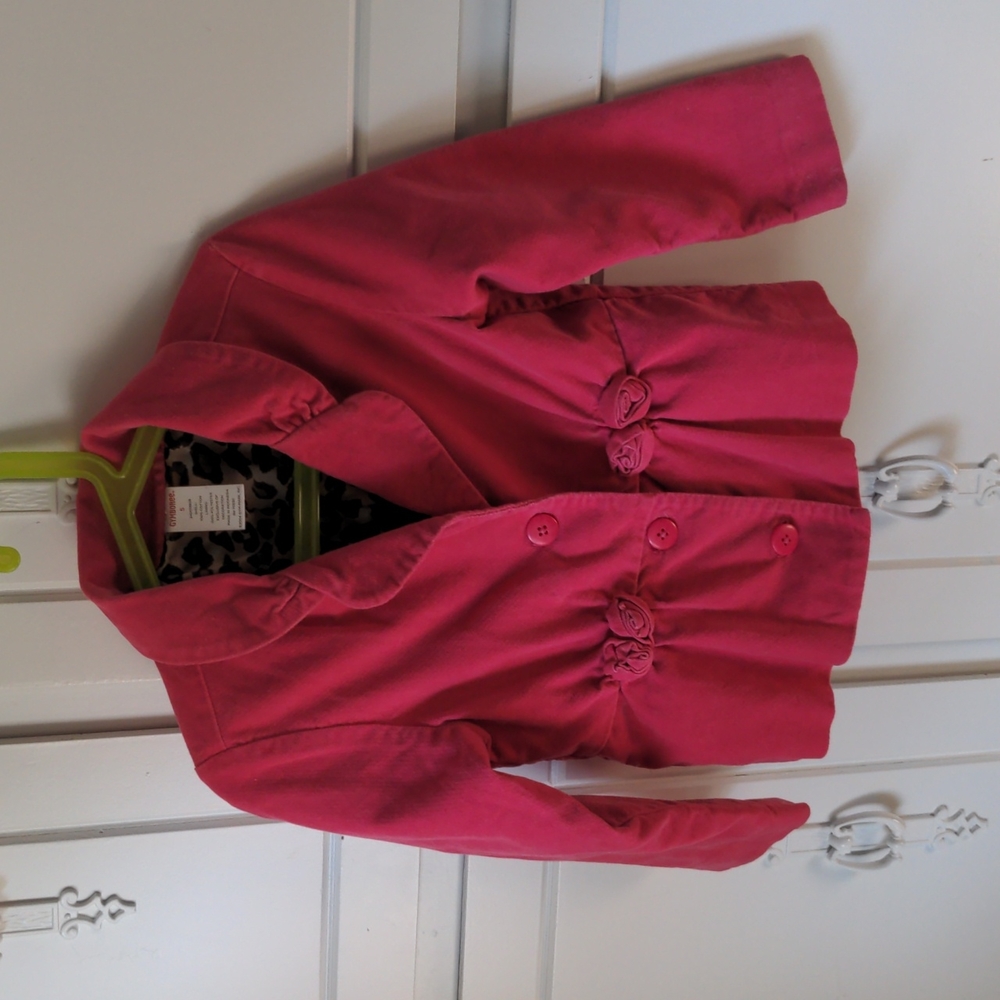 Gymboree pink heavy cotton blazer size 5
